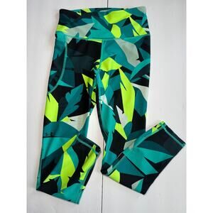 Under Armour HeatGear Leggings Womens Small Compression Neon Print